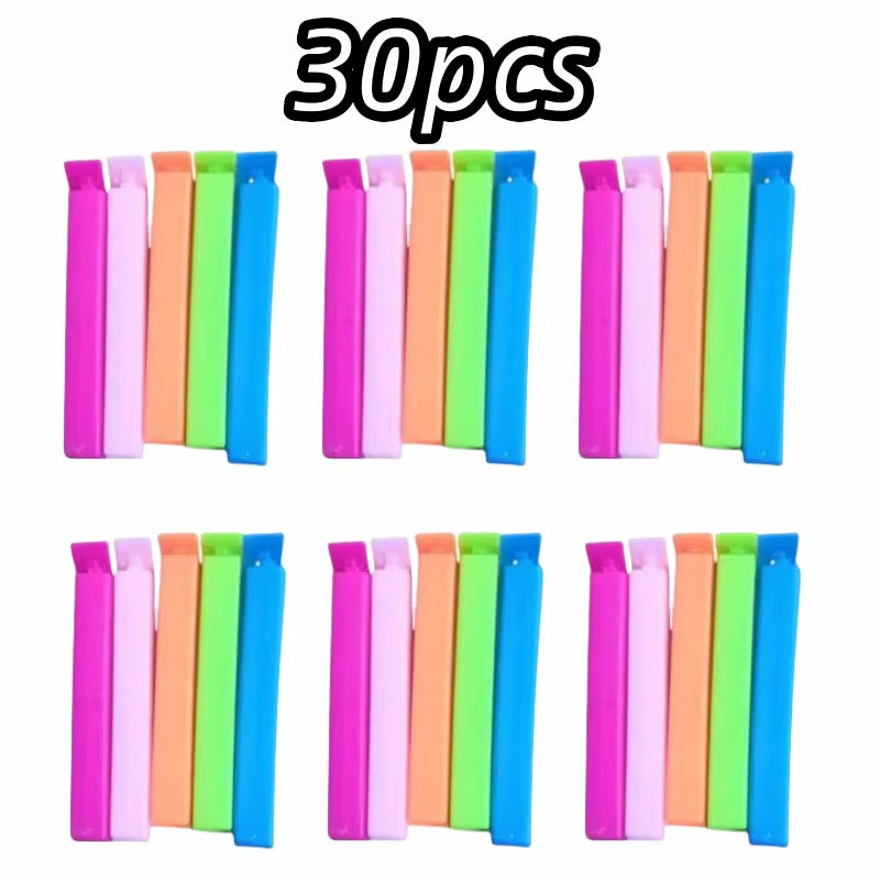 5-30Pcs Colorful Sealing Clips Moisture-Proof Fresh-Keeping Snack Bag Sealer Clamp for Plastic Bags ...