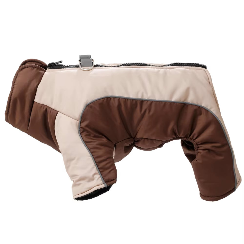 Warm Pet Clothes with D-Ring Reflective Dog Jumpsuit for Small Medium Dogs Camouflage Puppy Coat For...