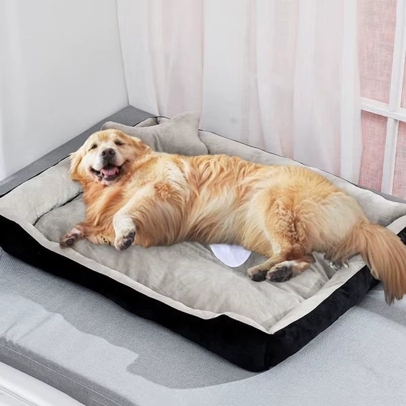 Winter Big Dog Bed Warm Fleece Pet House XXS to XXL for Small Medium Large Dogs Golden Retriever Bor...