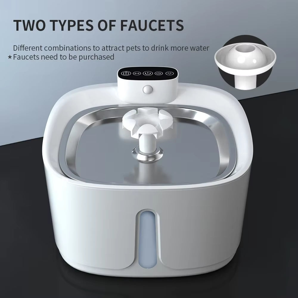 Stainless Steel Pet Smart Water Dispenser Wireless Cat Automatic Water Dispenser Filter Induction Cat and Dog Water Dispenser