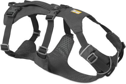 , Flagline Dog Harness, Lightweight and Reflective, No Pull Dog Lift Harness for Hiking, Running and Everyday Use, Granite Gray, Xx-Small
