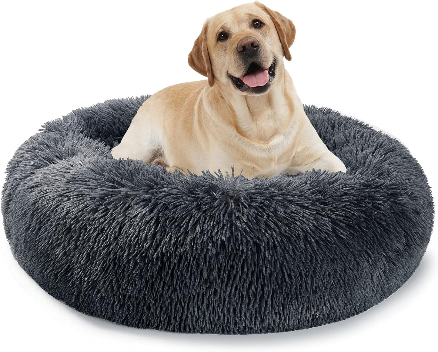 Dog Bed, Dog Beds for Medium Dogs, Small Outdoor Dog Beds, Washable Dog Bed and Cat Bed, Faux Fur Pet Bed, Anti-Slip Dog Bed Cat Bed (Large 28’’X28’’)