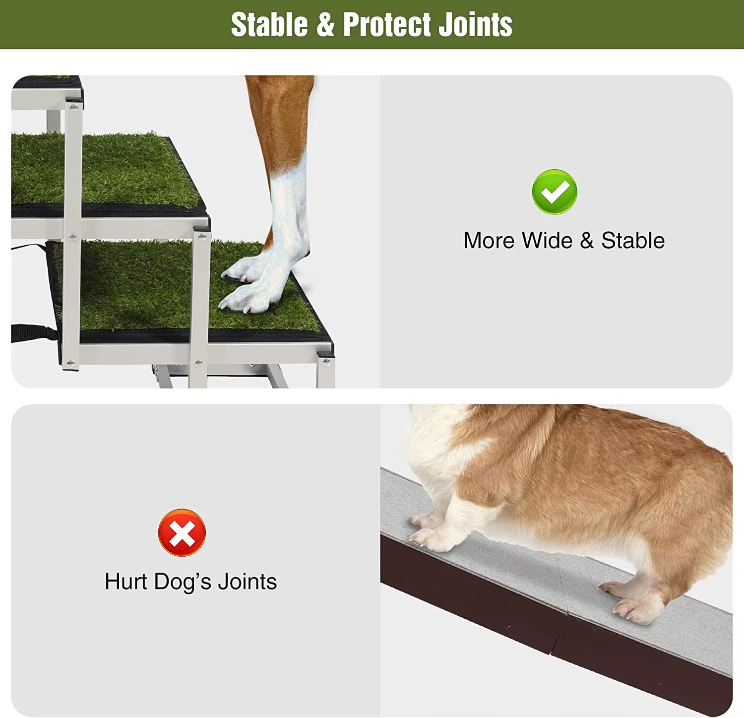 pet Upgraded High Load-Bearing Folding Stairs Dog Aluminium Nonslip Car Pet Ladder for Small Dogs