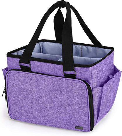 Dog Grooming Tote Bag, Cat Grooming Tools Organizer for Pets Grooming Kit and Supplies, Purple