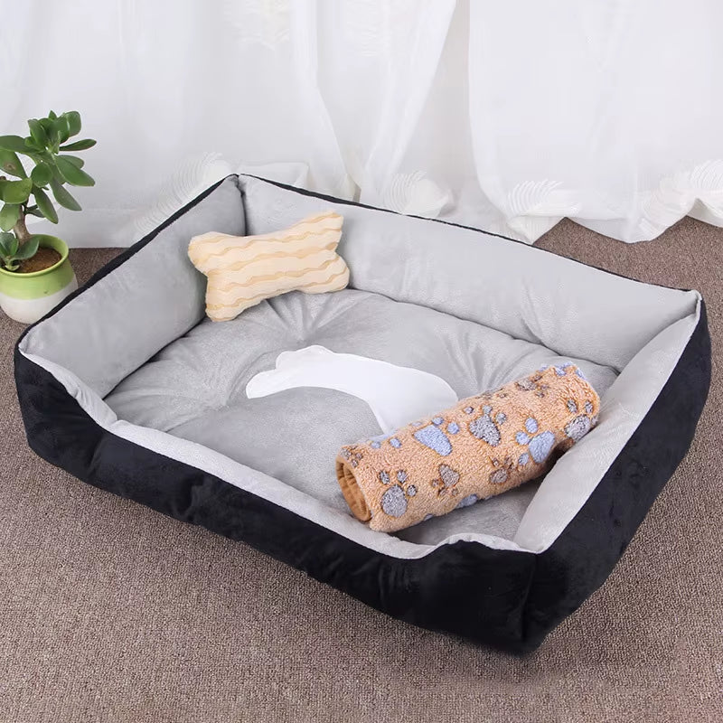 Winter Big Dog Bed Warm Fleece Pet House XXS to XXL for Small Medium Large Dogs Golden Retriever Bor...