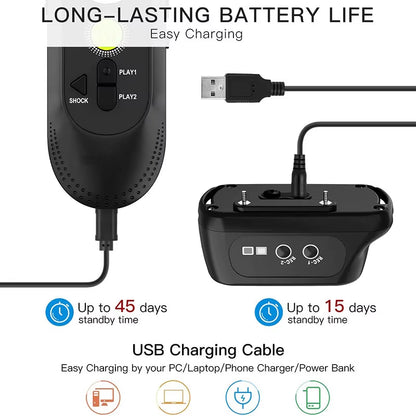 Dog Training Collar with Remote Voice Commands Shock Collar for Dogs Large Breed Vibration Waterproo...