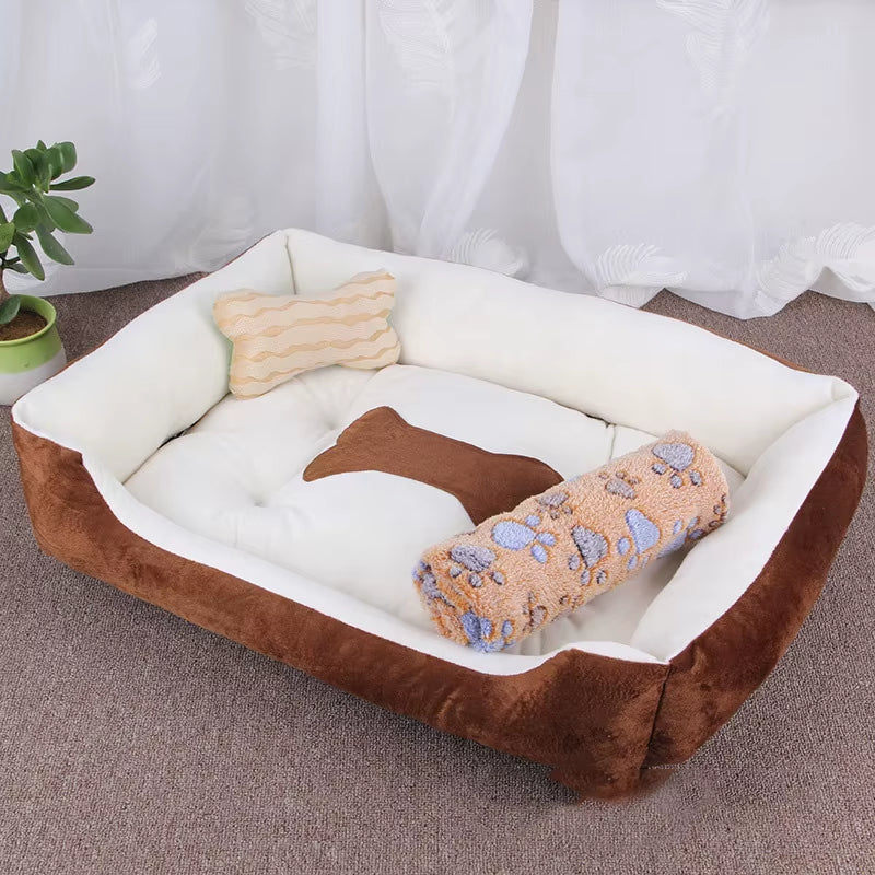 Winter Big Dog Bed Warm Fleece Pet House XXS to XXL for Small Medium Large Dogs Golden Retriever Bor...