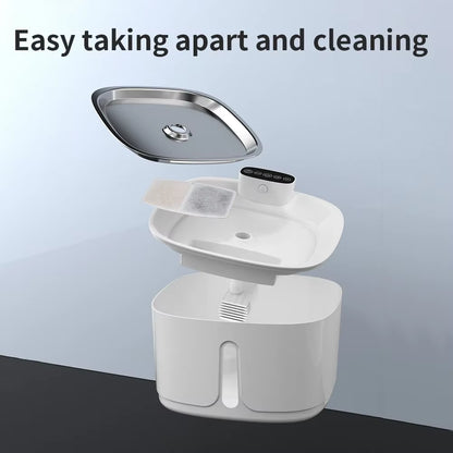 Stainless Steel Pet Smart Water Dispenser Wireless Cat Automatic Water Dispenser Filter Induction Cat and Dog Water Dispenser
