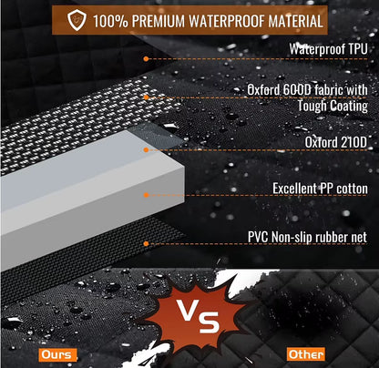 Extra Large Pet Mat for Car Back Seat Breathable Dog Seat Cover with Strong Hard Bottom Fits All Cars