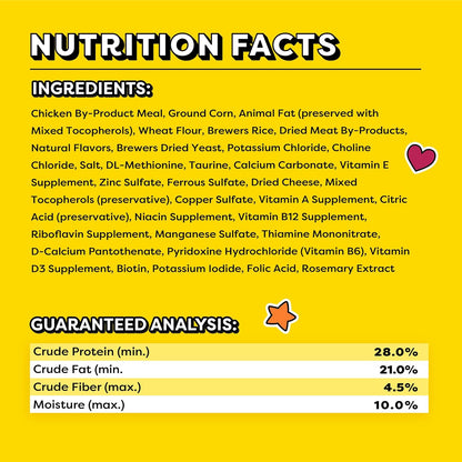 Jumbo Stuff Crunchy and Soft Cat Treats, Tasty Chicken Flavor, 2.5 Oz. Pouch (Pack of 12)