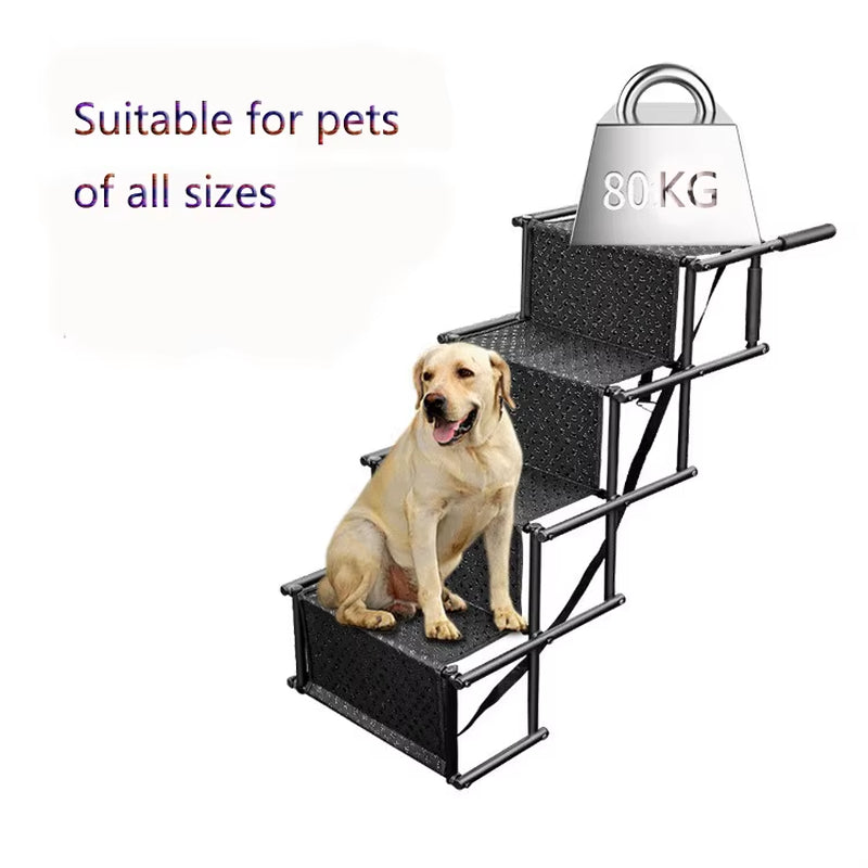 Convenient Four Step Pet Staircase Cat and Dog Ladder Foldable Dog Ladder