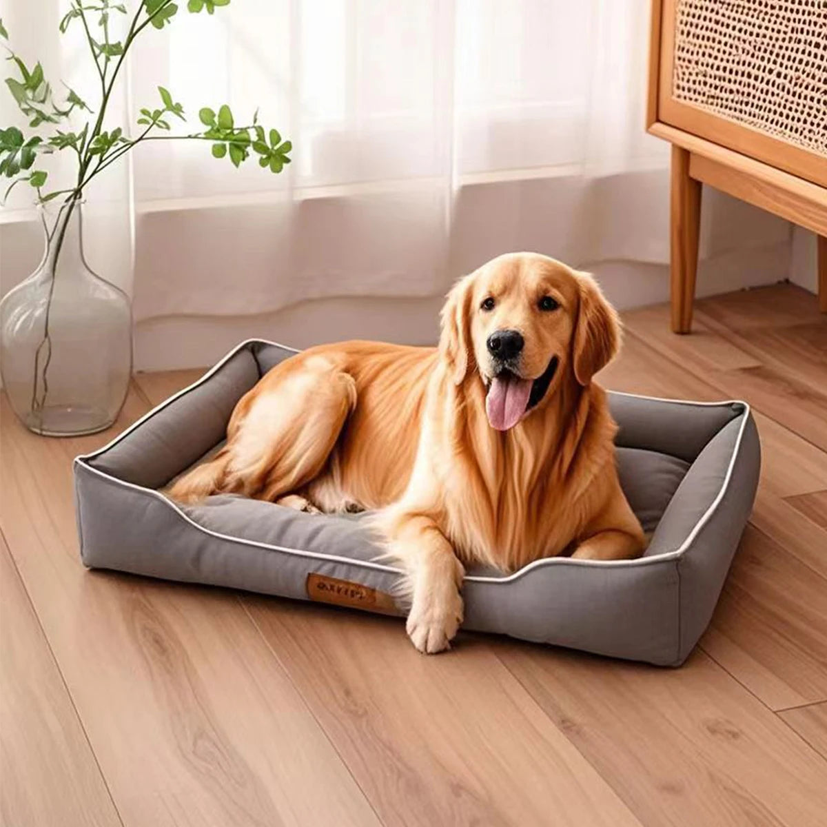 Four Season Square Dog Bed for Large Dog Mattress Bite-Resistant Cat Bed Soft Thickened Dog Bed Wate...