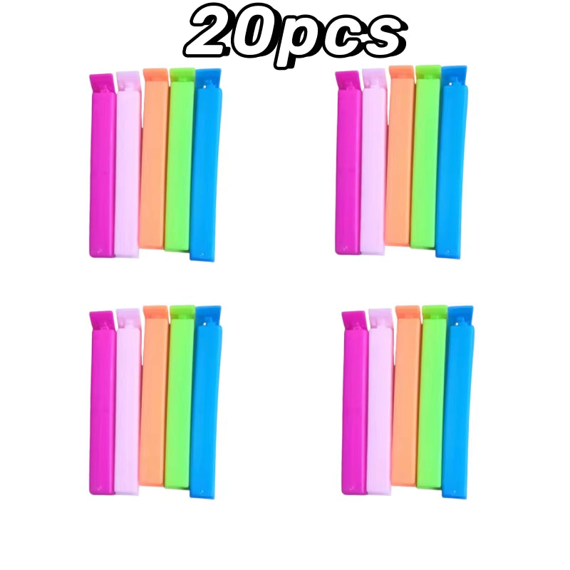 5-30Pcs Colorful Sealing Clips Moisture-Proof Fresh-Keeping Snack Bag Sealer Clamp for Plastic Bags ...