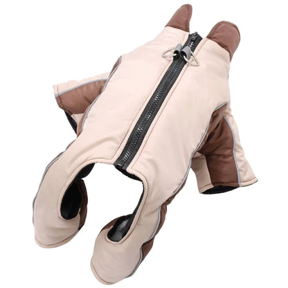 Warm Pet Clothes with D-Ring Reflective Dog Jumpsuit for Small Medium Dogs Camouflage Puppy Coat For...