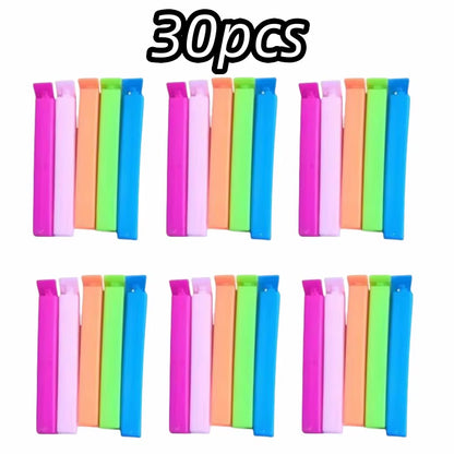 5-30Pcs Colorful Sealing Clips Moisture-Proof Fresh-Keeping Snack Bag Sealer Clamp for Plastic Bags ...
