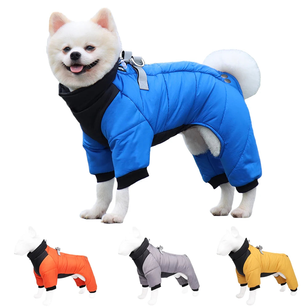 Dog Clothes Winter Warm Jacket for Small Medium Dogs Cats Jumpsuit Waterproof Puppy Coat with D-Ring...