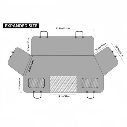 Universal Waterproof Dog Travel Hammock - Spacious Car Pet Mat for Large Breeds, Perfect for All Seasons