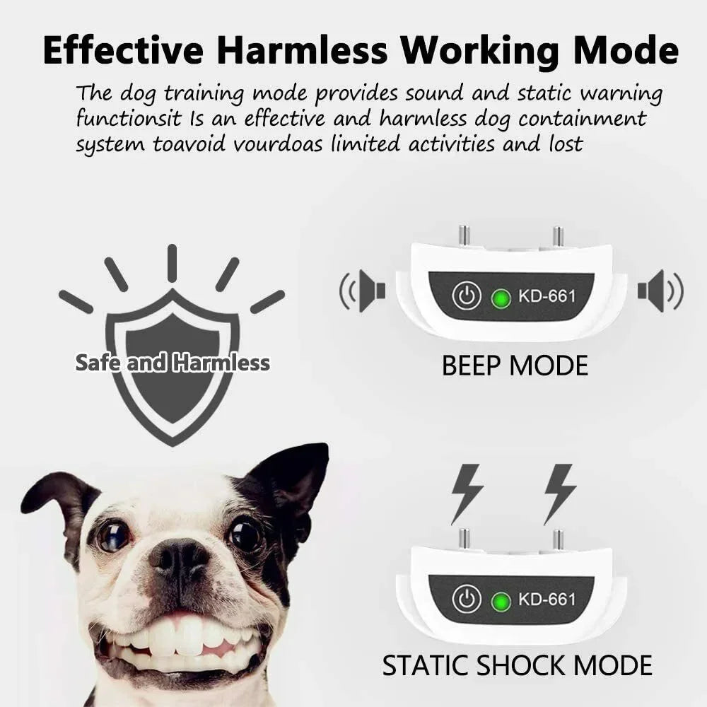 Revolutionary Pet Dog Wireless Electronic Fence – 500M Radius Containment System with Waterproof Training Collars for 1-3 Dogs