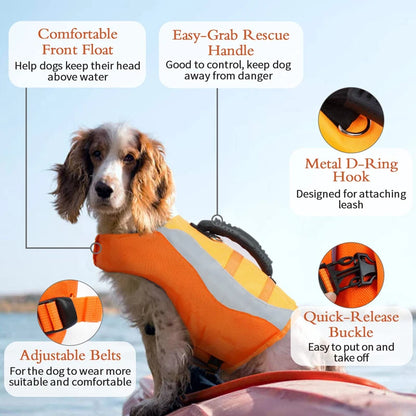 Ultimate Dog Life Jacket - Reflective Pet Vest for Safe Boating and Swimming - Perfect for Small and Medium Puppies