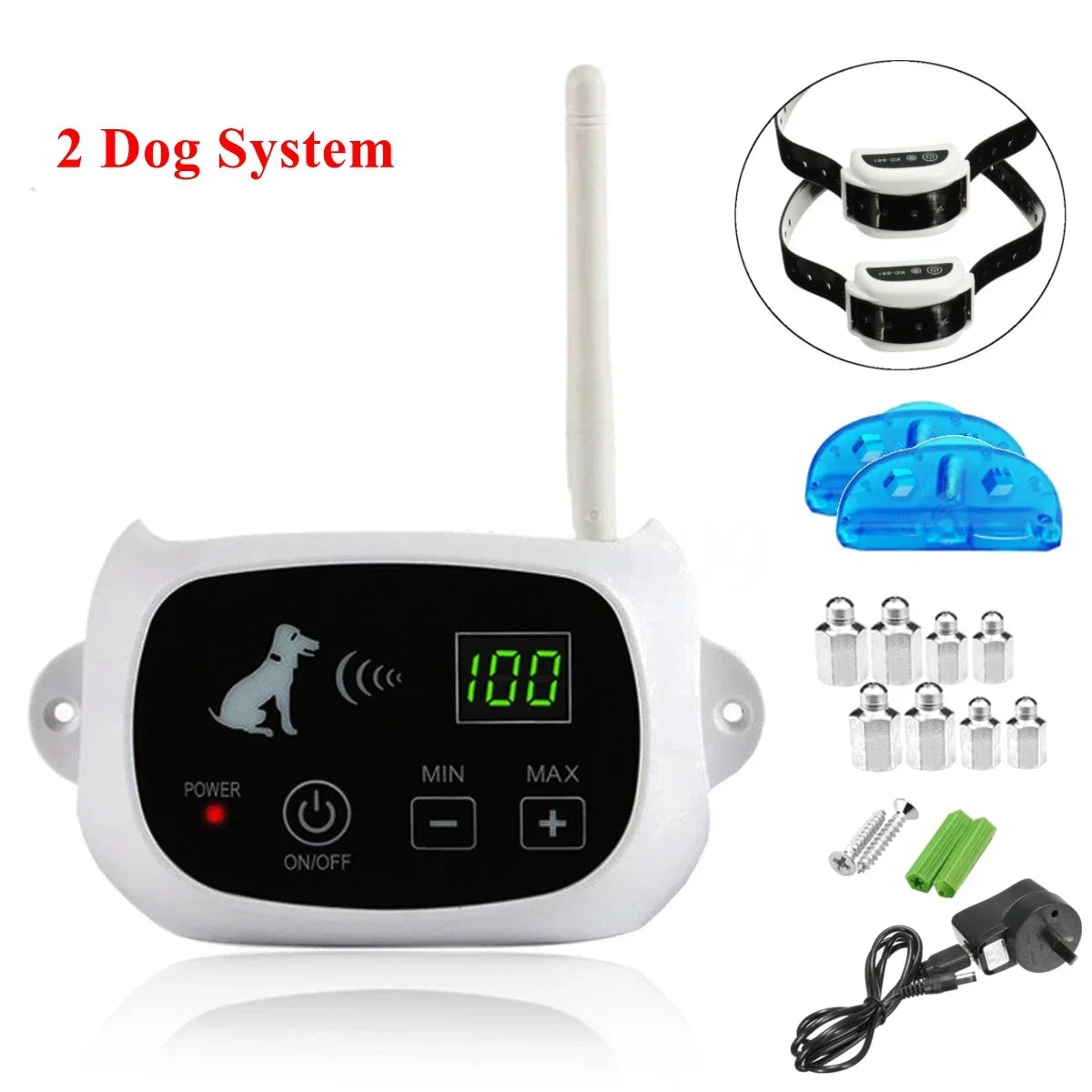 Revolutionary Pet Dog Wireless Electronic Fence – 500M Radius Containment System with Waterproof Training Collars for 1-3 Dogs
