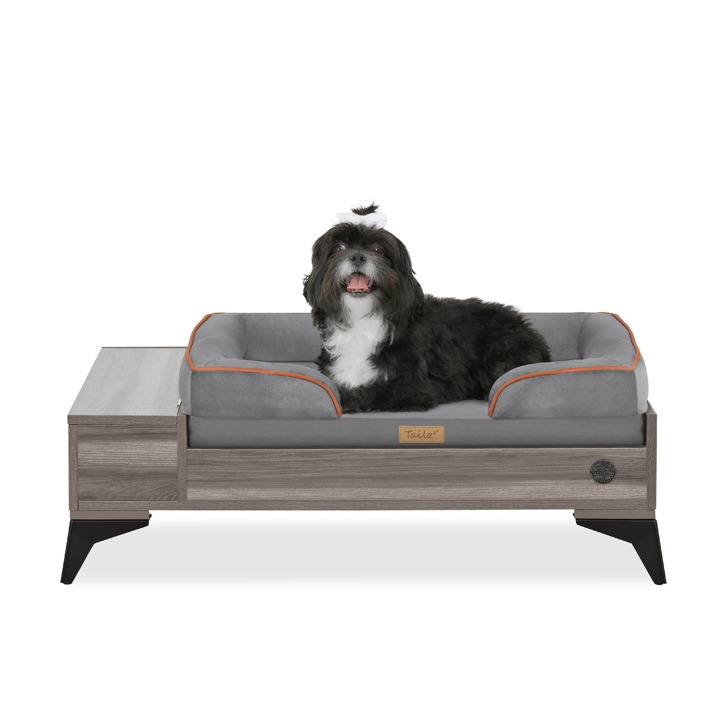 Elevate Your Pet's Comfort with the Wyatt Wooden Elevated Pet Bed & Mattress - Stylish, Functional, and Greenguard Gold Certified!