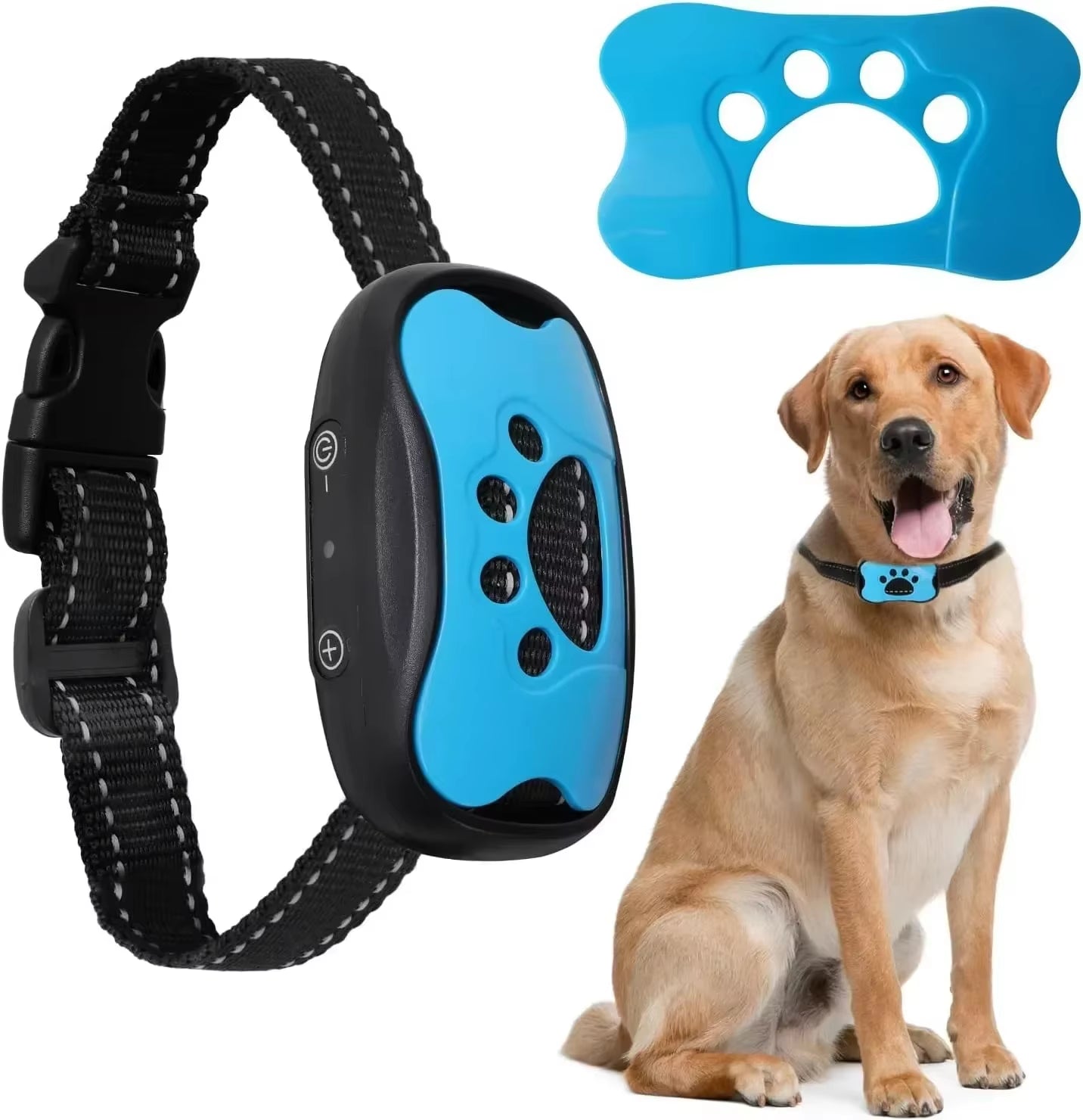 Pet Dog anti Barking Device USB Rechargeable Dogs Training Collar Ultrasonic Stop Barking Vibration ...