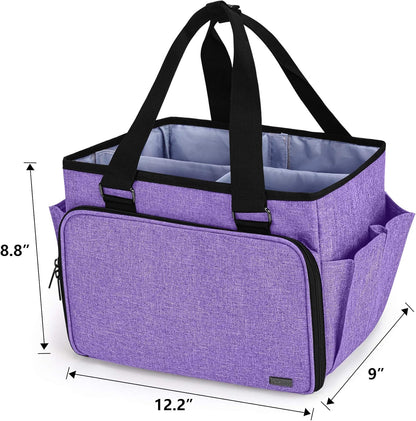 Dog Grooming Tote Bag, Cat Grooming Tools Organizer for Pets Grooming Kit and Supplies, Purple