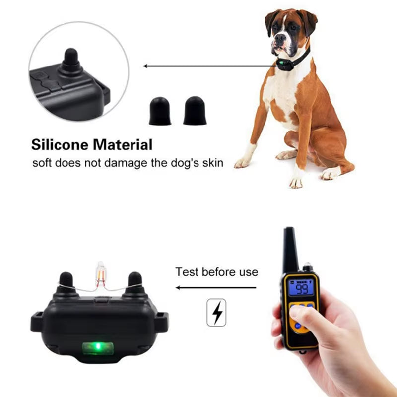 500M 800M 1000M Dog Training Collar Remote Control Shock Vibration Sound anti Bark Dog Collar Electr...