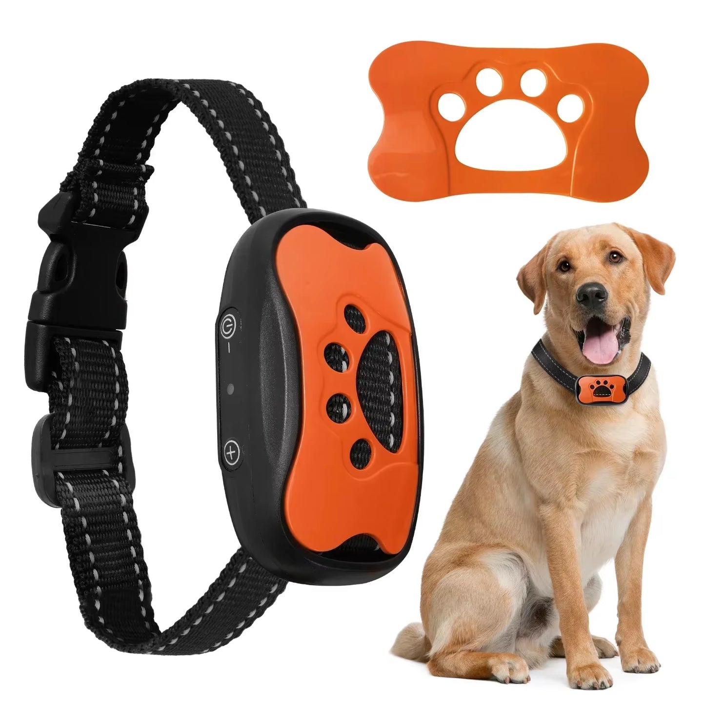 Pet Dog anti Barking Device USB Rechargeable Dogs Training Collar Ultrasonic Stop Barking Vibration ...