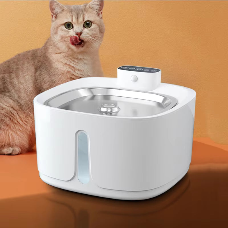 Stainless Steel Pet Smart Water Dispenser Wireless Cat Automatic Water Dispenser Filter Induction Cat and Dog Water Dispenser