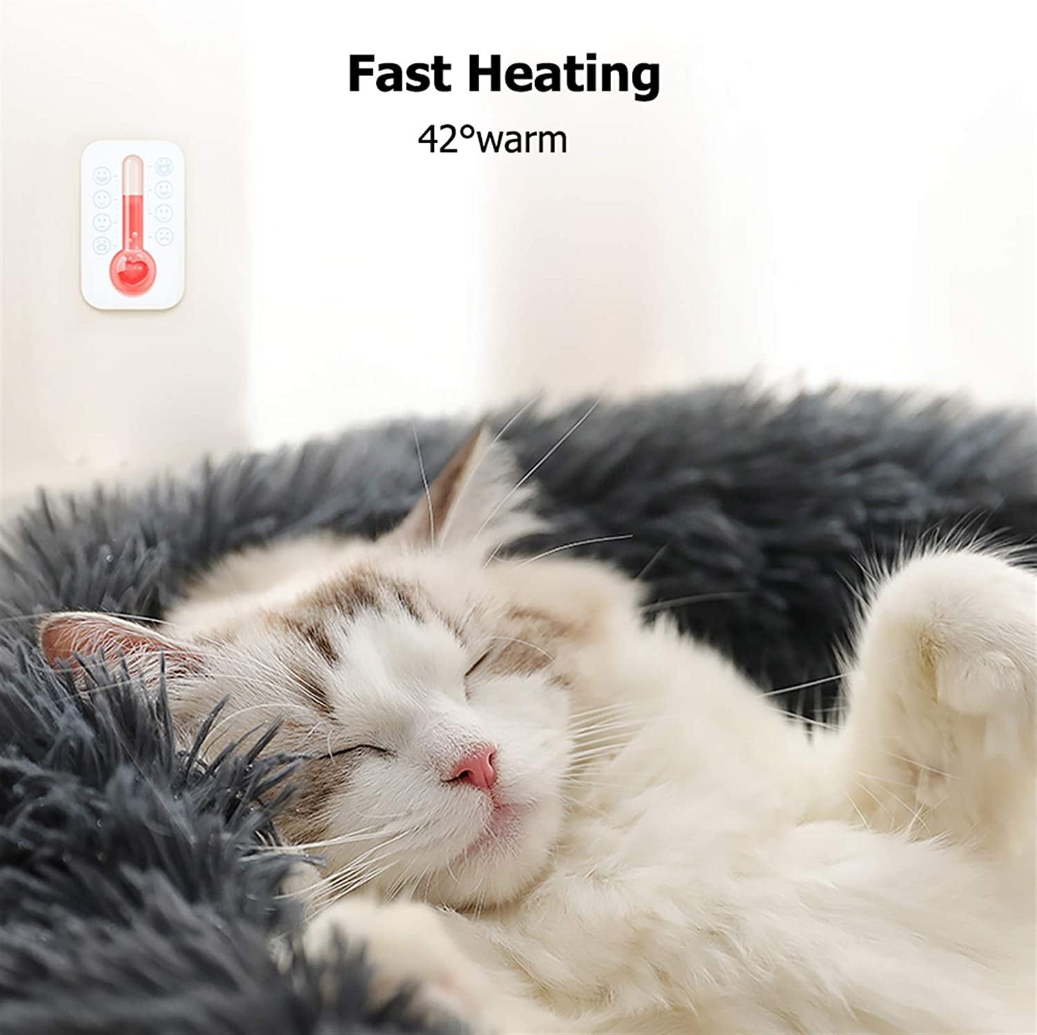 Dog Bed, Dog Beds for Medium Dogs, Small Outdoor Dog Beds, Washable Dog Bed and Cat Bed, Faux Fur Pet Bed, Anti-Slip Dog Bed Cat Bed (Large 28’’X28’’)