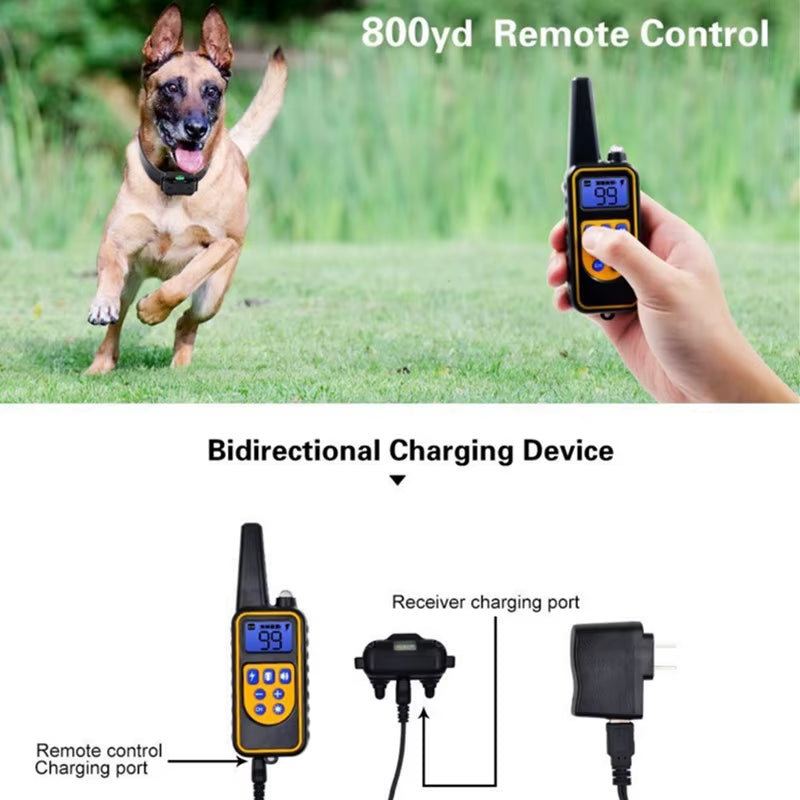 500M 800M 1000M Dog Training Collar Remote Control Shock Vibration Sound anti Bark Dog Collar Electr...