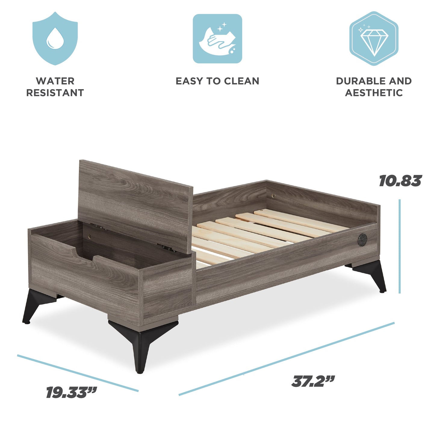Elevate Your Pet's Comfort with the Wyatt Wooden Elevated Pet Bed & Mattress - Stylish, Functional, and Greenguard Gold Certified!