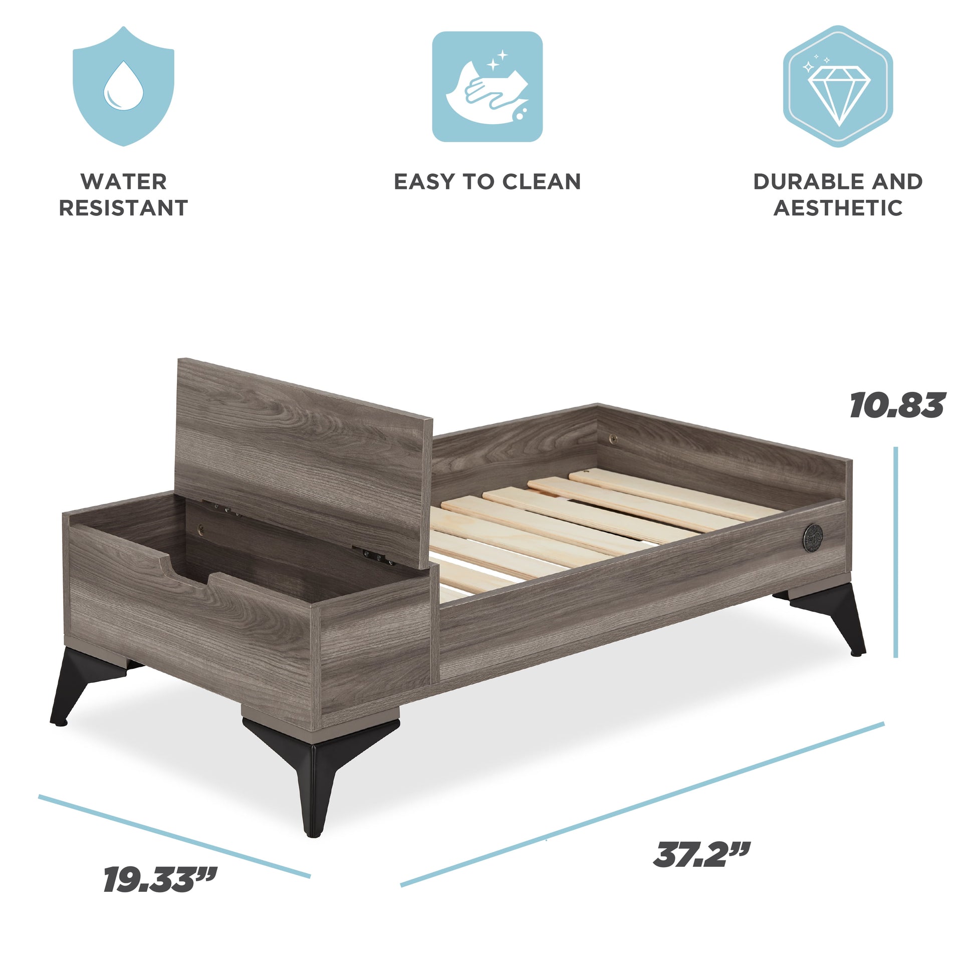 Elevate Your Pet's Comfort with the Wyatt Wooden Elevated Pet Bed & Mattress - Stylish, Functional, and Greenguard Gold Certified!