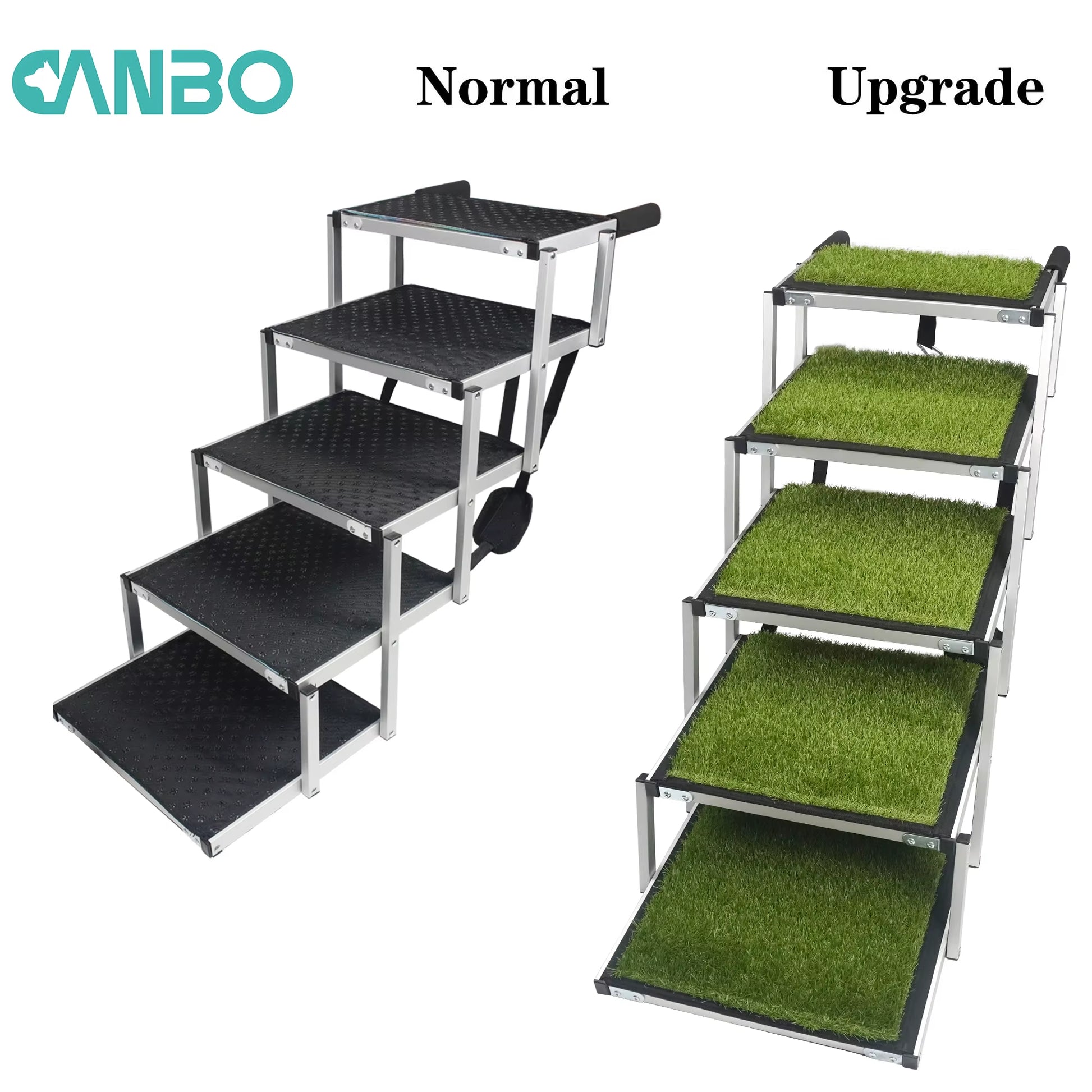 pet Upgraded High Load-Bearing Folding Stairs Dog Aluminium Nonslip Car Pet Ladder for Small Dogs